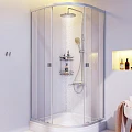 Душевой уголок AM.PM X-Joy 90x90 WK88DH профиль хром, стекло прозрачное