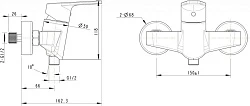 Смеситель для душа Bravat Line F95299C-1 хром