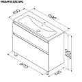 Тумба с раковиной AM.PM X-Joy 100 напольная, белый глянец