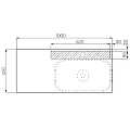 Столешница Aquaton Мишель 100 1A253103MIX40 с панелью, дуб эндгрейн