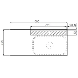 Столешница Aquaton Мишель 100 1A253303MIX40 с панелью, бежевая