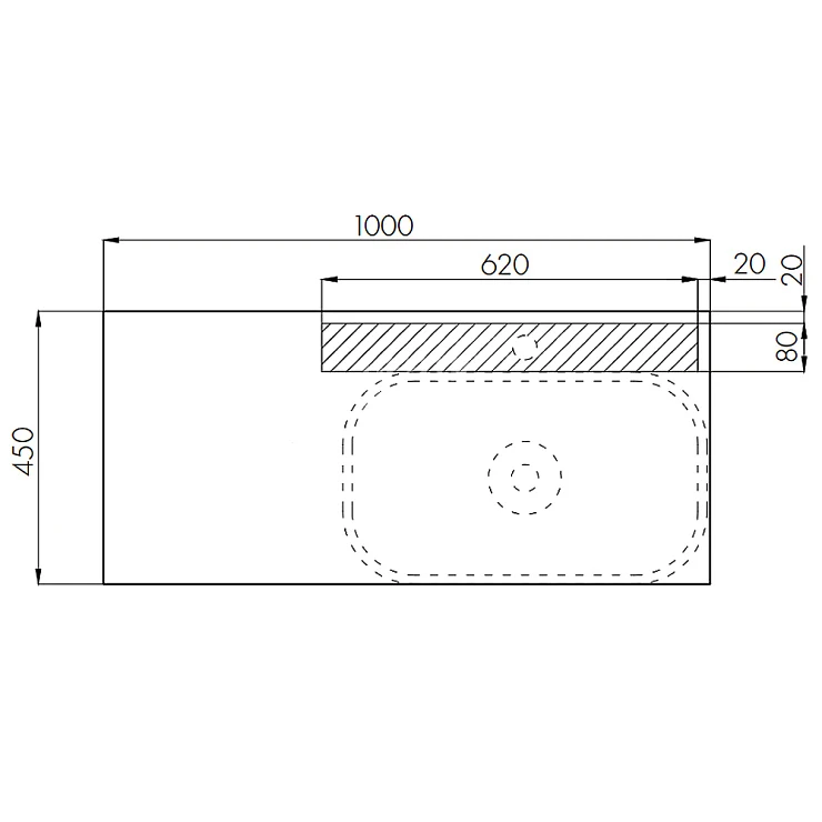 Столешница Aquaton Мишель 100 1A253103MIX40 с панелью, дуб эндгрейн