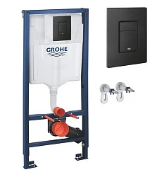 Система инсталляции для унитазов Grohe Solido 38811KF0 3в1 с кнопкой черная матовая