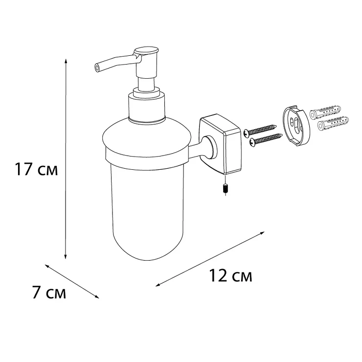 Дозатор Fixsen Kvadro FX-61312 хром