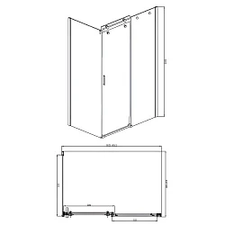 Душевой уголок Bravat Wave 120x80см BS120.3102S профиль хром, стекло прозрачное