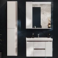 Зеркало-шкаф Aquaton Рене 80 1A222502NRC80 белый, грецкий орех