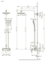 Душевая стойка Bravat Source F9173218CP-A-ENG хром