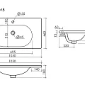 Раковина встраиваемая Ceramica Nova Sabo CN13003MB черная матовая