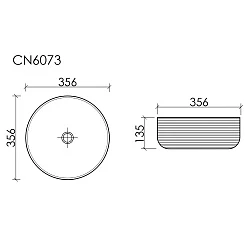 Раковина накладная Ceramica Nova Element CN6073MW белая матовая