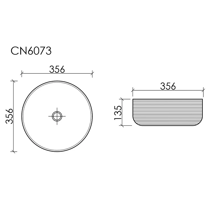 Раковина накладная Ceramica Nova Element CN6073MW белая матовая