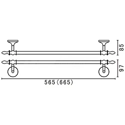 Полотенцедержатель Art&Max Bohemia AM-E-4224-Br бронза
