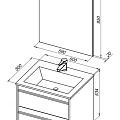 Мебель для ванной Aquanet Lino 60 271951 белый матовый