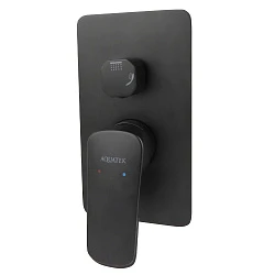 Смеситель для ванны с душем Aquatek Вега AQ1046MB с внутренней частью, матовый черный