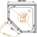 Душевой уголок Cezares Retro 90x90см RETRO-A-P-1-90-CP-Br-L бронза, стекло прозрачное с узором