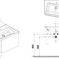 Тумба с раковиной Ravak 10° SD 10° 65 R белая