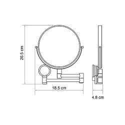 Косметическое зеркало Wasserkraft K-1000 хром