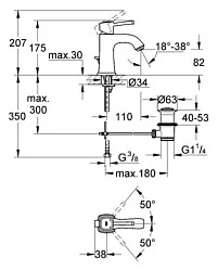 Смеситель для раковины Grohe Grandera 23303000 хром