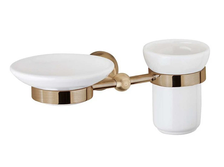 Стакан Cezares Aphrodite APHRODITE-STTS-02 с мыльницей, бронза