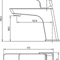 Смеситель для раковины Aquanet Gotic AF440-10С хром