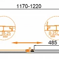Душевая дверь в нишу Cezares 120см MOLVENO-BF-1-120-P-Cr профиль хром, стекло рифленое
