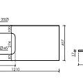 Раковина встраиваемая Ceramica Nova Grace 120 см CN7020 белая глянцевая