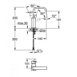 Смеситель для раковины Grohe Allure 23076000 хром