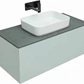 Тумба с раковиной Allen Brau Infinity 100 с графитовой столешницей, папирус матовый