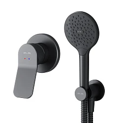 Душевой комплект AM.PM X-Joy FB85A2H022 с внутренней частью, чёрный
