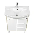 Тумба под раковину Aquaton Рико 65 1A213301RIB90 белая / ясень фабрик