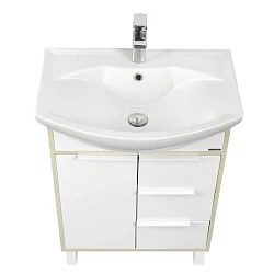 Тумба под раковину Aquaton Рико 65 1A213301RIB90 белая / ясень фабрик