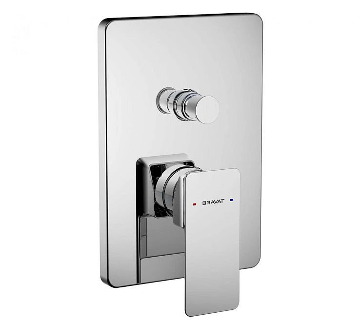Смеситель встраиваемый для душа Bravat Phillis PB856101CP-2-ENG хром