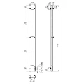 Полотенцесушитель электрический Bonna Asteria 1200x60 BNP-EI2C-dt1206Ch хром