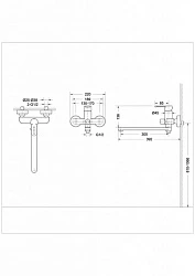 Смеситель для ванны с душем Bravat Stream-D F637163C-01A хром