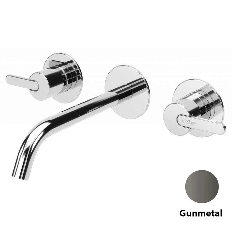 Смеситель для раковины Cezares Leaf LEAF-BLI3L-GM Gunmetal PVD