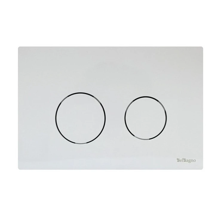 Кнопка смыва BelBagno Twin BB-P57130 белая глянцевая