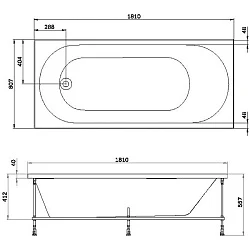 Акриловая ванна AM.PM X-Joy 180х80 W94A-180-080W-A белая глянцевая