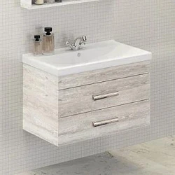 Тумба с раковиной Comforty Никосия 80 00004138839 дуб белый