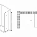 Боковая стенка ABBER Schwarzer Diamant 70см S70B профиль черный, стекло прозрачное