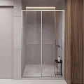 Душевая дверь в нишу Vincea Slim-U 140см VDS-2SU140CL профиль хром, стекло прозрачное