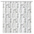 Штора для ванной Fixsen Teddy Wash 180x200 FX-1505 рисунок / белый