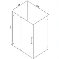Душевой уголок Bravat Vega 120x80см BS120.3111A профиль хром, стекло прозрачное
