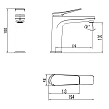 Смеситель для раковины Lemark Bronx LM3737GM графит