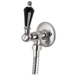 Запорный вентиль DIAMOND-VL-01-Sw-N Хром, ручка Swarovski Nero