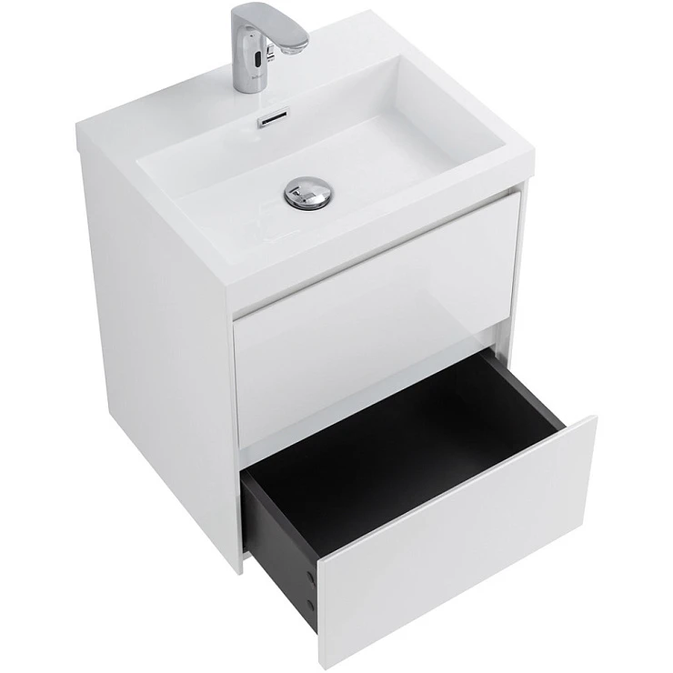 Тумба с раковиной BelBagno Pietra Mini 50 белая глянцевая