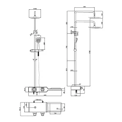 Душевая стойка Lemark Tropic LM7009C хром