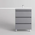 Тумба под раковину Style Line Даллас Леон 120 СС-00002449 серый матовый