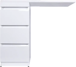 Тумба с раковиной Style Line Даллас 110 напольная, левая, белый глянец