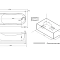 Акриловая ванна Damixa Origin Evo 170x70 82A-170-070W-A белая глянцевая