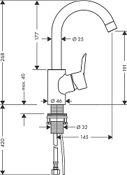 Смеситель для раковины Hansgrohe Talis S 32070000 хром