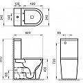 Чаша для унитаза напольного BelBagno Sfera-TR BB2128CPR